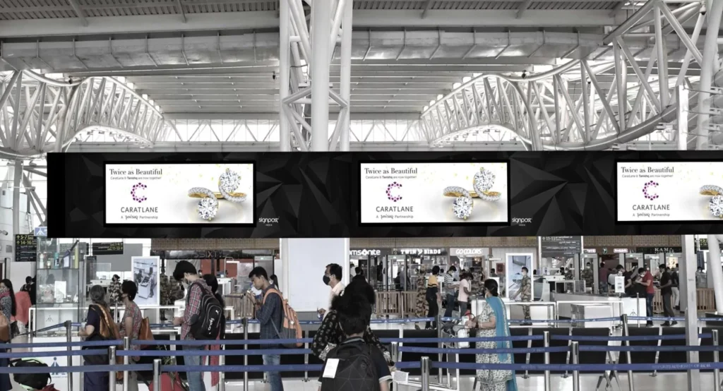 chennai-airport-digital-screen-near-securtity-hold-area-at-the-frisking-points